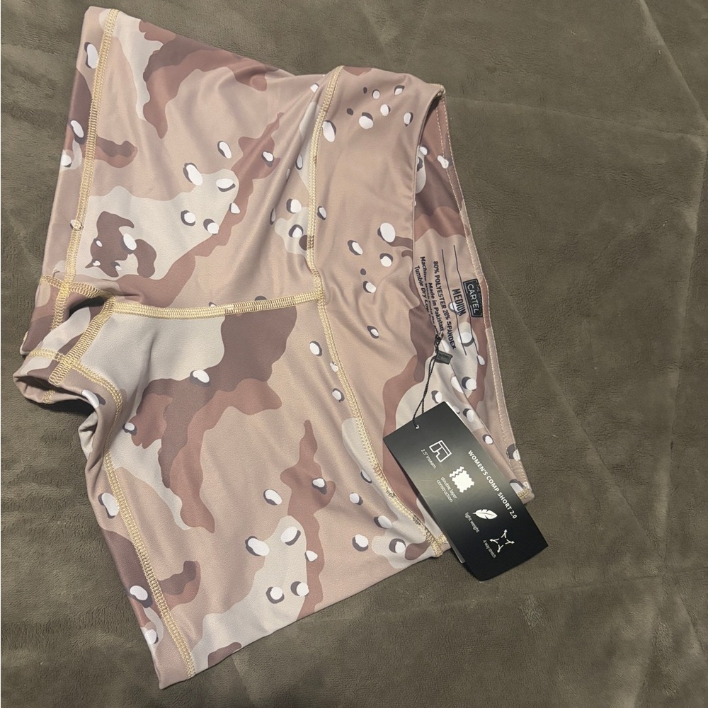 Women's Athletic Shorts - Desert Camo Pink